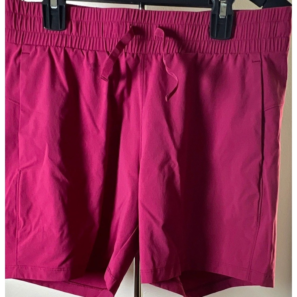 Tuff Athletics Women's Solid Pink Athletic Shorts Drawstring Pockets S